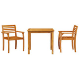 Garden Dining Set 3 pcs Brown Solid Acacia Wood 3375669