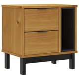 Bedside Cabinet "FLAM" 49x35x50 cm Solid Wood Pine 357813