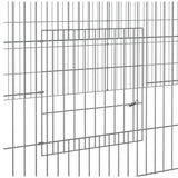 2-Panel Rabbit Cage 220x110x55 cm Galvanised Iron 171563