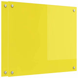 Kitchen Backsplash 2 pcs Yellow 70 x 60 cm Tempered Glass 3415472