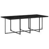 9 Piece Garden Dining Set with Cushions Black Poly Rattan 3210558