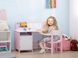 Kids Desk And Chair Set 2 PCs Childrens Table And Chair Set Multi Use Toddler Furniture with T3398P347717