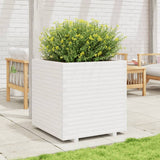 Garden Planter White 70x70x72.5 cm Solid Wood Pine 3282585