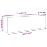 ZNTS Bathroom Wall Cabinet Artisan Oak 100x25x30 cm Engineered Wood 860102