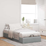 Ottoman Bed Frame without Mattress Light Grey Single Fabric 3310916