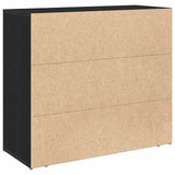 Sideboard Black Oak 80 x 33 x 70 cm Engineered Wood 862800