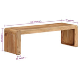 TV Stand 110x33x33 cm Solid Wood Acacia 351648
