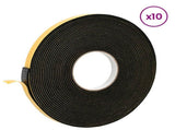Self-adhesive Foam Tape 10 pcs Black 20mm x 10m CR Foam 42024080