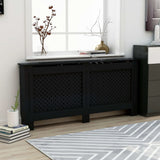 Radiator Cover Black 172x19x81.5 cm MDF 288198