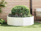 Planter White 120 x 120 x 50 cm Steel 883746
