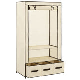 282459 Wardrobe Cream 87x49x159 cm Fabric