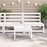 Garden Sofas Armless 2 pcs White 70x70x67 cm Solid Wood Pine 837922