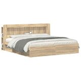 Headboard Cabinet with Storage Sonoma Oak Engineered Wood 8001302