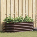Garden Raised Bed Brown 160 x 80 x 44 cm Steel 42008140