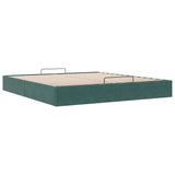 Ottoman Bed Frame No Mattress Dark Green 200x200 cm Velvet 3310988