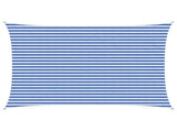 Sunshade Sail Rectangular 3 x 6 m HDPE Blue and White 42032891