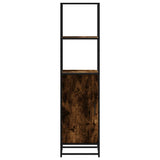Highboard Smoked Oak 35.5x35x139 cm Engineered Wood and Metal 849046