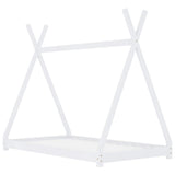Kids Bed Frame White Solid Pine Wood 70x140 cm 283358