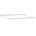 Retractable Awning Manual White 500 x 300 cm Fabric, Metal 3331364