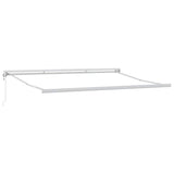 Retractable Awning Manual White 500 x 300 cm Fabric, Metal 3331364