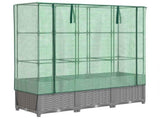 Raised Bed with Greenhouse Cover Rattan Look 120x40x138 cm 4015857