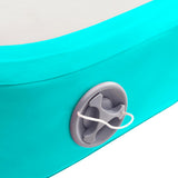 Inflatable Gymnastics Mat with Pump 60x100x10 cm PVC Green 92651