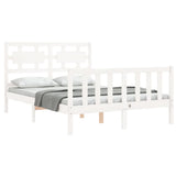 Bed Frame without Mattress White 120x200 cm Solid Wood Pine 3192552