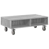 Side Table with Wheels Grey Sonoma 90 x 50 x 30 cm 891021