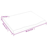 Wall Shelf 60x50x2 cm Untreated Solid Wood Oak 363530