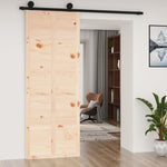 ZNTS Barn Door 80x1.8x214 cm Solid Wood Pine 824628