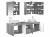 Bathroom Cabinet Set 5 pcs Grey Sonoma Engineered Wood 3406356