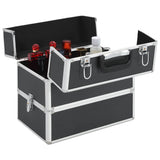 Make-up Case 37x24x35 cm Black Aluminium 91837