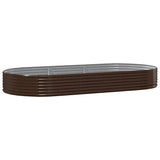 Garden Raised Bed Galvanised Steel 296x140x36 cm Brown 319030