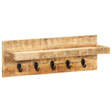 Wall Mounted Coat Rack 60x15x20 cm Solid Rough Mango Wood 286469