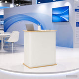 Trade Show Counter Light Brown and White 80 x 40 x 93 cm 42046607