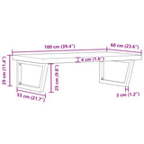 Basin Shelf Wall Mounted Steel and Solid Wood Beech 3302531