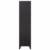 Locker Cabinet Anthracite and Red 90x45x180 cm Steel 339801