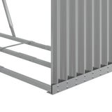 Log Holder Light Grey 120x45x210 cm Galvanised Steel 364552