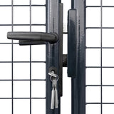 Mesh Garden Gate Galvanised Steel 300x75 cm Grey 143362