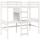 Loft Bed Frame without Mattress White 90x190cm Solid Wood Pine 3308548