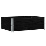 Pallet Collars 2 pcs Black 120x80 cm Solid Wood Pine 4010276