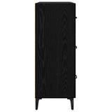 Sideboard Black Oak 69.5 x 34 x 90 cm Engineered Wood and Iron 880645