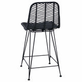 Bar Chair 2 pcs 44.5 x 54.5 x 97.5 cm Rattan and Iron 42011548