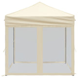 ZNTS Folding Party Tent with Sidewalls Cream 2x2 m 93508