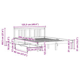 Bed Frame without Mattress 120x200 cm Solid Wood Pine 3301634