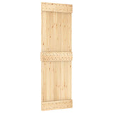 Sliding Door with Hardware Set 70x210 cm Solid Wood Pine 3332652