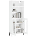 Highboard White 69.5x34x180 cm Engineered Wood 3189325