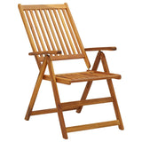 Garden Chair Set of 3 Natural Wood Solid Acacia Wood Medium 311847