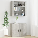 Wall Cabinet Concrete Grey 80x33x80 cm Engineered Wood 816596