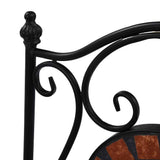 Garden Chair Set of 2 Brown, Black, Cream 46714